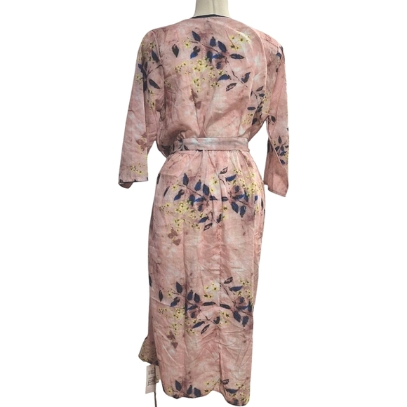 Zimu Cotton Linen Floral Midi Boho Dress XXL(US XL) - Picture 3 of 6